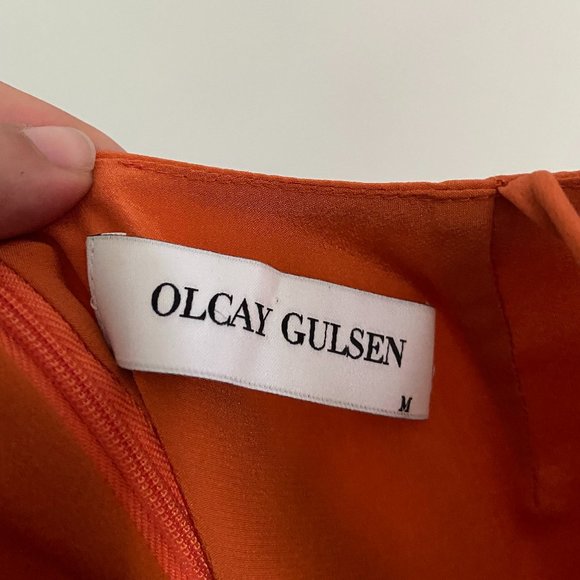 Olcay Gulsen Strappy Orange Mini Dress - Picture 3 of 3